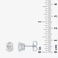 Si1-Si2/E-F 2 CT. T.W. Lab Grown White Diamond 14K White Gold 8mm Oval Stud Earrings