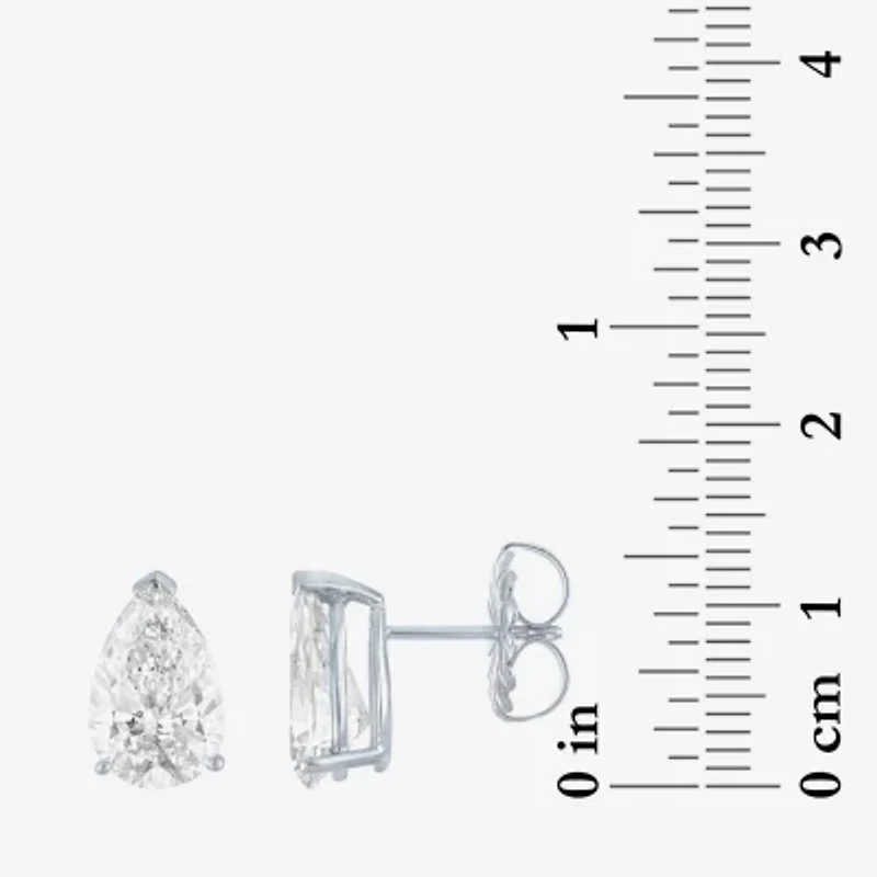 ( E-F/Si1-Si2 ) 4 CT. T.W. Lab-Grown Diamond 14K Gold 11.4mm Pear Stud Earrings