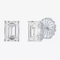Si1-Si2/E-F 4 CT. T.W. Lab Grown White Diamond 14K White Gold 9mm Stud Earrings