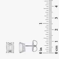 Si1-Si2/E-F 4 CT. T.W. Lab Grown White Diamond 14K White Gold 9mm Stud Earrings