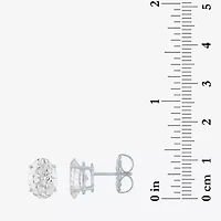 (Ef / Si1 Si2) 4 CT. T.W. Lab Grown White Diamond 14K White Gold 9.8mm Oval Stud Earrings