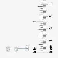 Si1-Si2/E-F 1/2 CT. T.W. Lab Grown White Diamond 10K White Gold 5.1mm Oval Stud Earrings