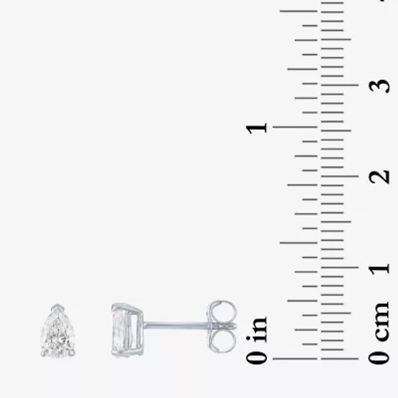 ( E-F/ Si1-Si2 ) 1/2 CT. T.W. Lab-Grown Diamond 10K Gold 5.4mm Pear Stud Earrings