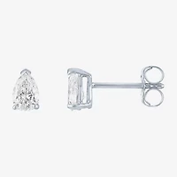 Si1-Si2/E-F 1/2 CT. T.W. Lab Grown White Diamond 10K White Gold 5.4mm Pear Stud Earrings