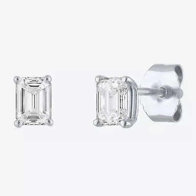 Si1-Si2/E-F 1/2 CT. T.W. Lab Grown White Diamond 10K White Gold 4.4mm Stud Earrings
