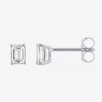 Si1-Si2/E-F 1/2 CT. T.W. Lab Grown White Diamond 10K White Gold 4.4mm Stud Earrings