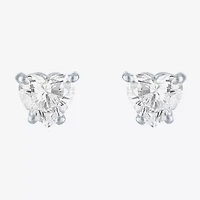 ( E-F/Si1-Si2) 1/2 CT. T.W. Lab-Grown Diamond 10K Gold 5.1mm Heart Stud Earrings