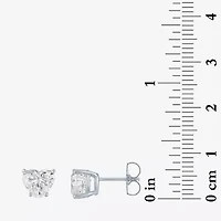 ( E-F/Si1-Si2 ) 2 CT. T.W. Lab-Grown Diamond 14K Gold 7.3mm Heart Stud Earrings