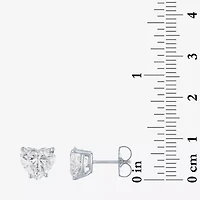 Si1-Si2/E-F 3 CT. T.W. Lab Grown White Diamond 14K White Gold 8.1mm Heart Stud Earrings