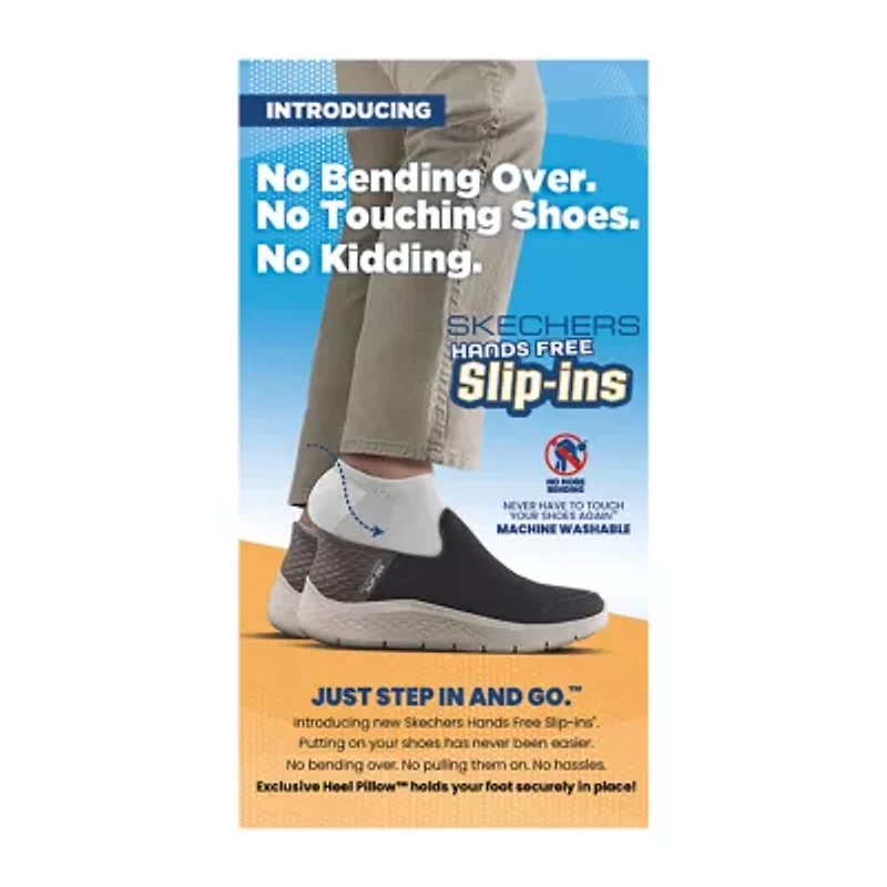 Skechers Hands Free Slip-Ins Glide-Step Sole Mens Slip-On Walking Shoes
