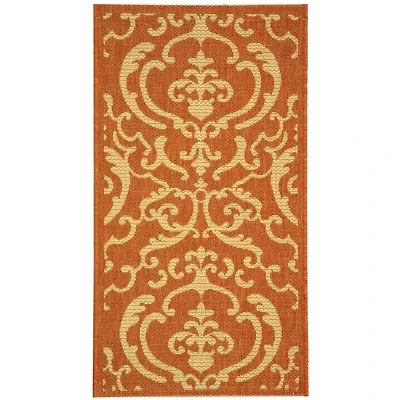 Courtyard Allover Scrolls Indoor/Outdoor Rectangular Rugs