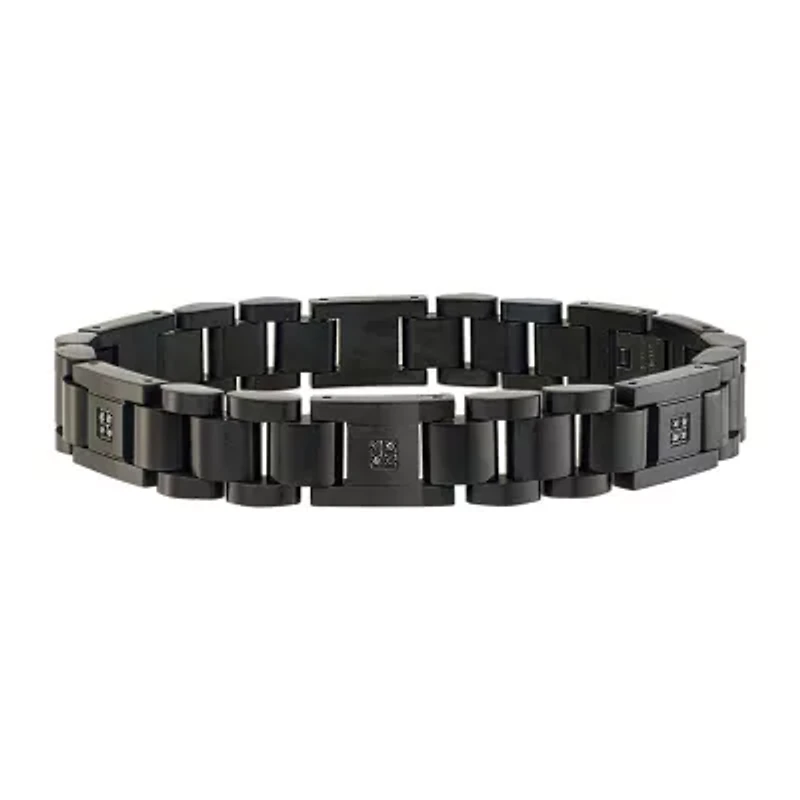 Mens Stainless Steel Solid 8 1/2 Inch Link Bracelet