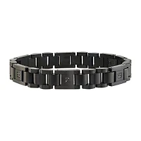 Mens Stainless Steel Solid 8 1/2 Inch Link Bracelet