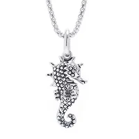 Sea Horse Womens Sterling Silver 36 Inch Pendant Necklace