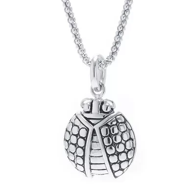 Lady Bug Womens Sterling Silver Pendant