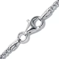 Filigree Horn Tusk Womens Sterling Silver 30 Inch Pendant Necklace