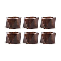 Design Imports Wood Triangle 6-pc. Napkin Rings