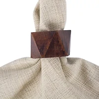 Design Imports Wood Triangle 6-pc. Napkin Rings