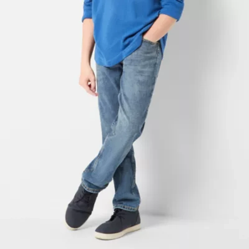 Thereabouts Little & Big Kid Boys Adjustable Waist Stretch Fabric Slim Fit Jean