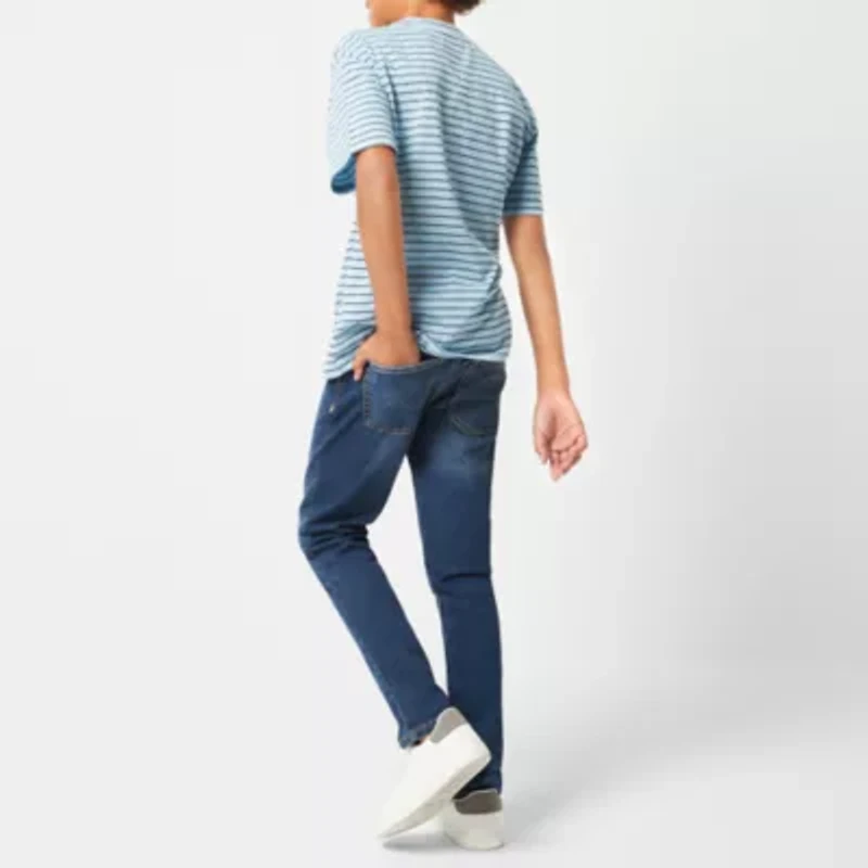 Thereabouts Little & Big Kid Boys Adjustable Waist Stretch Fabric Skinny Fit Denim Jean
