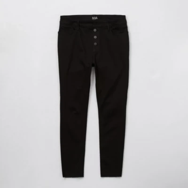 a.n.a Womens Plus High Rise Ripped Stretch Fabric Skinny Fit Jegging Jean