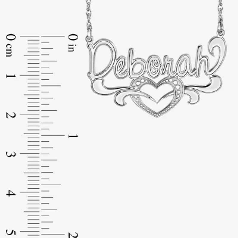 Womens Sterling Silver 18 Inch Pendant Necklace