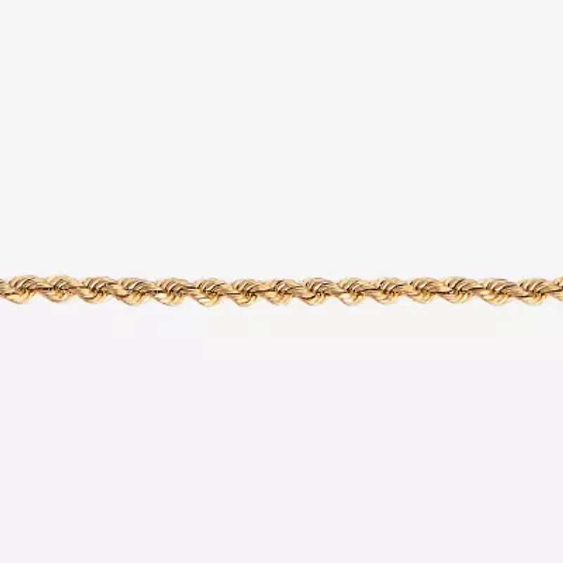 14K Yellow Gold 18-24" 1.35mm Hollow Rope Chain Necklace