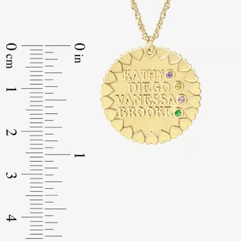 Personalized Child Name Birthstone Cubic Zirconia Pendant Necklace