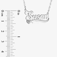 Womens Diamond Accent Genuine White Diamond 10K Gold 18 Inch Pendant Necklace