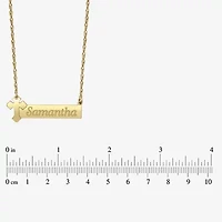 Personalized Womens Sterling Silver Cross Bar Name Pendant Necklace