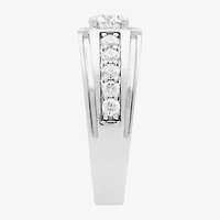 Mens 9M 1 1/2 CT. Lab Created White Moissanite Sterling Silver Round Wedding Band