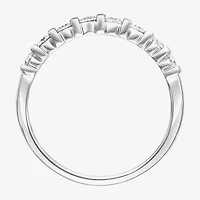 Womens 8.5MM 1 CT. Lab Created White Moissanite Sterling Silver Round Anniversary Band