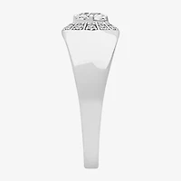 Mens 11.5MM 1 CT. Lab Created White Moissanite Sterling Silver Round Wedding Band