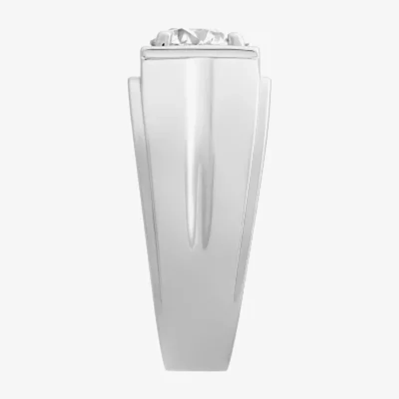 Mens 11M 1 1/2 CT. Lab Created White Moissanite Sterling Silver Round Wedding Band