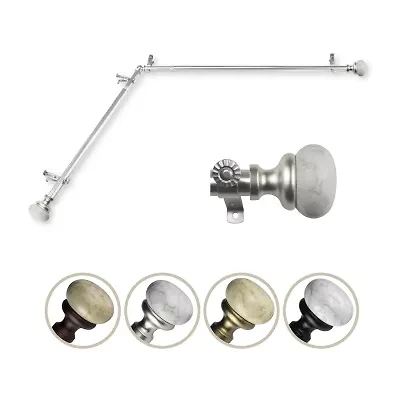 Rod Desyne Merlyn Corner 3/4 Adjustable Curtain