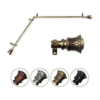 Rod Desyne Lennart Corner 3/4 Adjustable Curtain