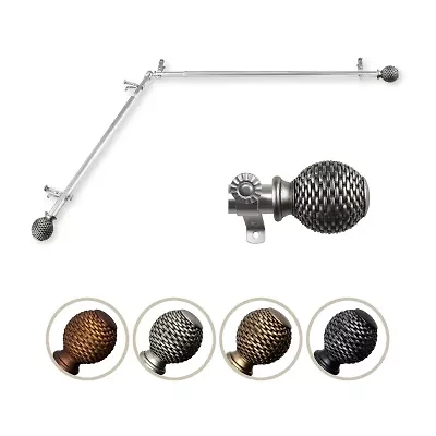 Rod Desyne Ozana Corner 3/4 Adjustable Curtain