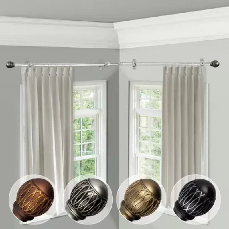 Rod Desyne Tyoma Corner 3/4 Adjustable Curtain