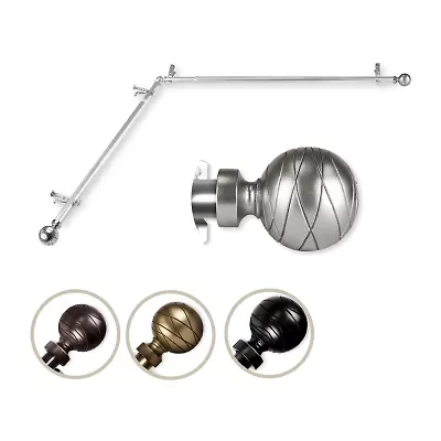 Rod Desyne Arman Corner 3/4 Adjustable Curtain