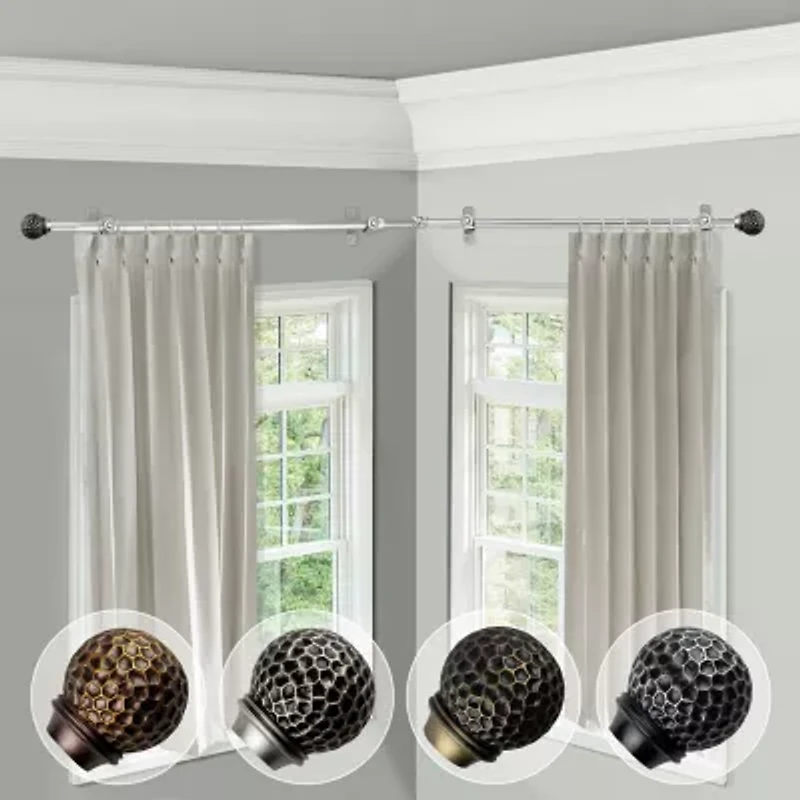 Rod Desyne Celio Corner 3/4 Adjustable Curtain