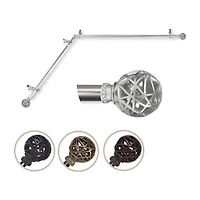 Rod Desyne Leannette Corner 3/4 Adjustable Curtain