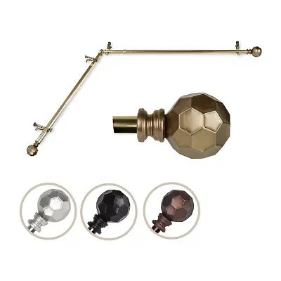 Rod Desyne Christiano Corner 3/4 Adjustable Curtain