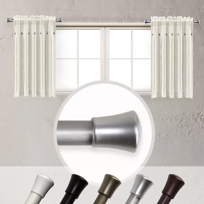 Rod Desyne (Set Of 2) Basic 5/8 Adjustable Side Curtain