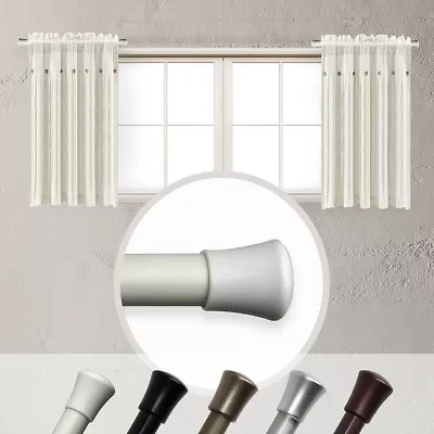 Rod Desyne (Set Of 2) Basic 5/8 Adjustable Side Curtain