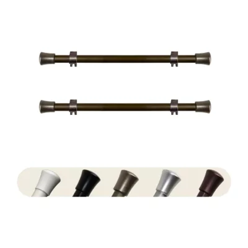 Rod Desyne (Set Of 2) Basic 5/8 Adjustable Side Curtain