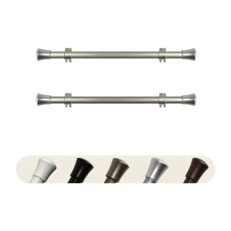 Rod Desyne (Set Of 2) Basic 5/8 Adjustable Side Curtain