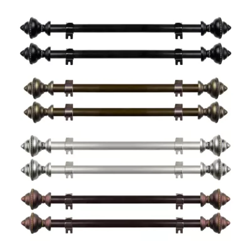 Rod Desyne (Set Of 2) Palace 5/8 Adjustable Side Curtain