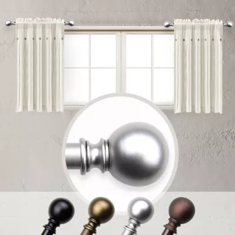 Rod Desyne (Set Of 2) Luna 5/8 Adjustable Side Curtain