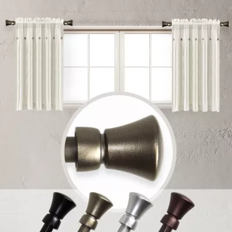 Rod Desyne (Set Of 2) Cora 5/8 Adjustable Side Curtain