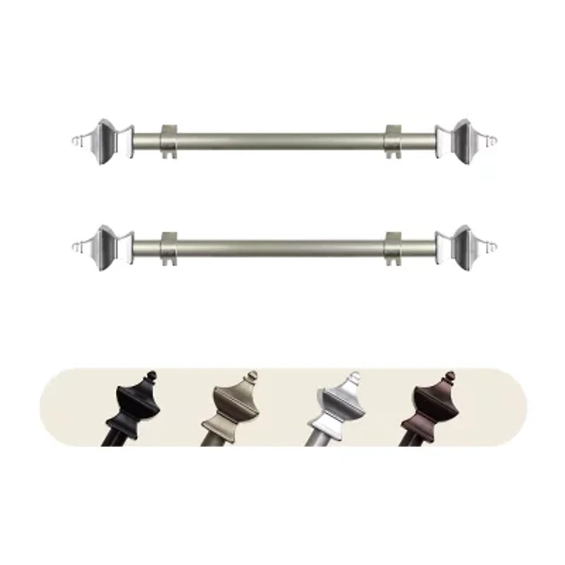Rod Desyne (Set Of 2) Esta 5/8 Adjustable Side Curtain